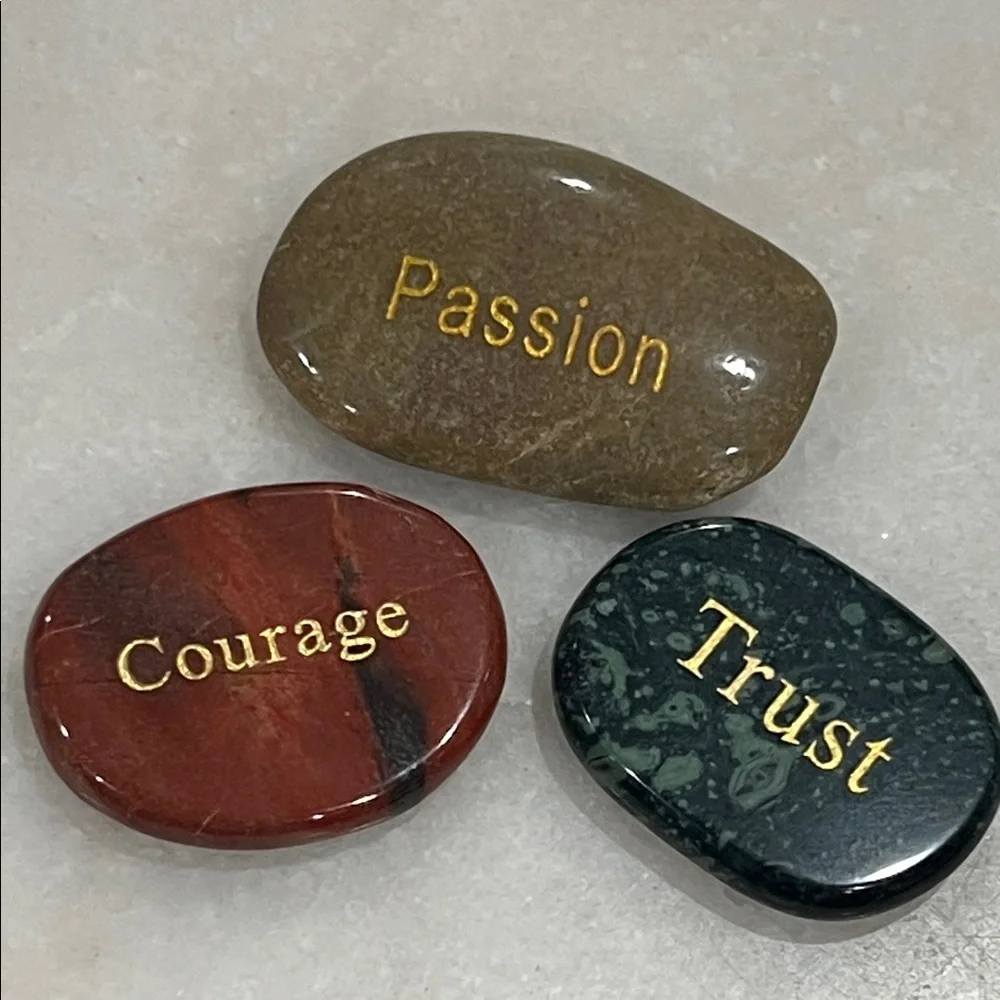 Encouragement Crystal Worry Stones Meditation Mindfulness Gift Healing Set
